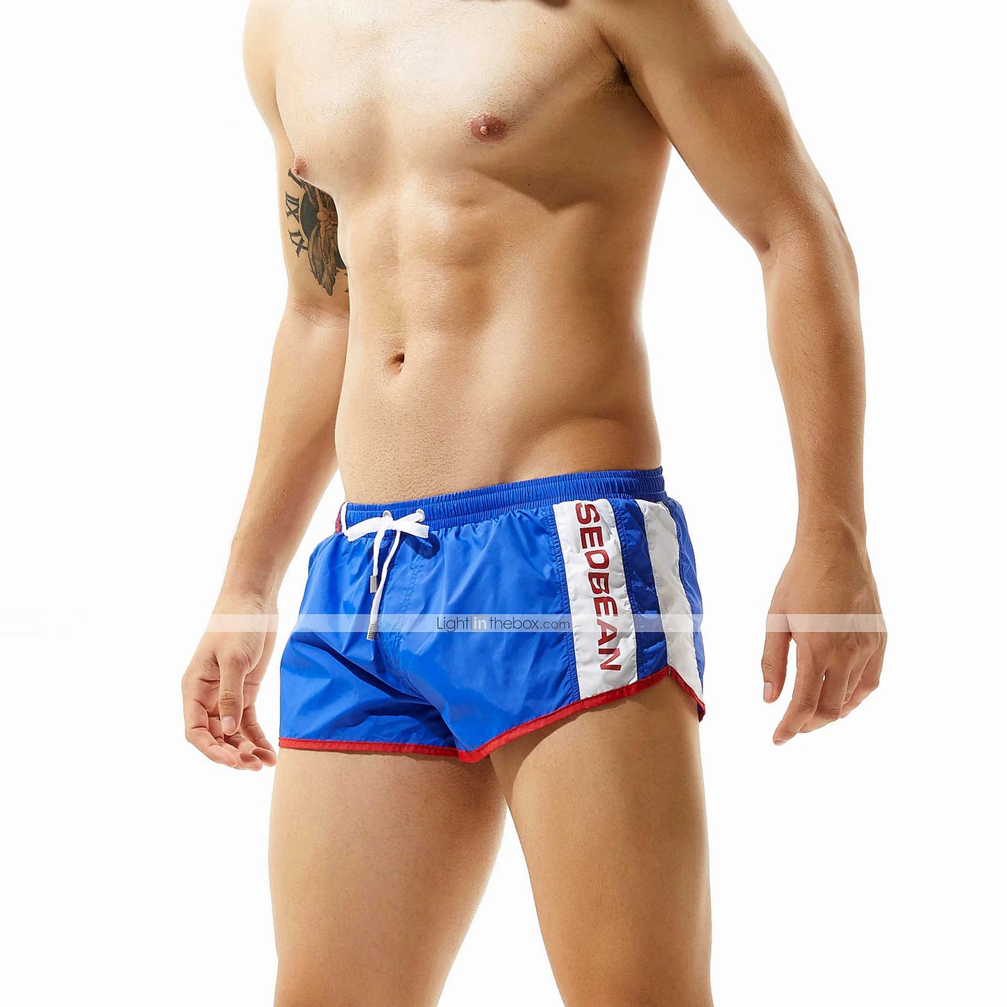 Summer Vibes Men's Quick Dry Swim Trunks with Mesh Lining and Pockets