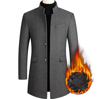 Winter Wool Coat for Men - Stylish and Warm Outerwear for Business and Daily Wear