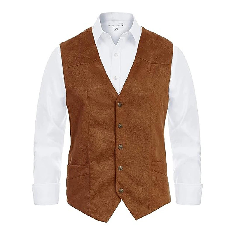 Classic Men's Suede Vest for Everyday Style and Comfort