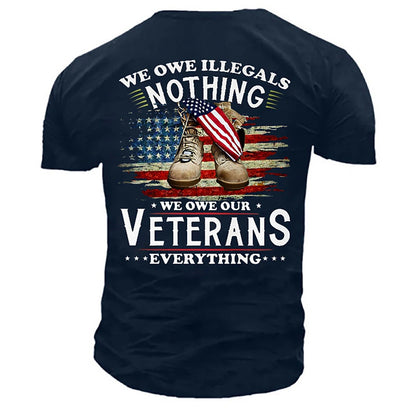 Camouflage Mens 3D Shirt For Veterans Day | Purple Autumn Cotton | Men'S Unisex Tee Slogan Shirts Retro Graphic Prints Shoe National Crew Neck Yellow Army Green Navy Blue
