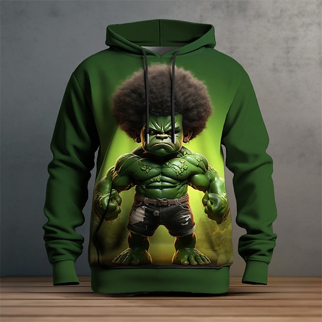 3D Graphic Cartoon Men's Designer Hoodie for Outdoor Adventures