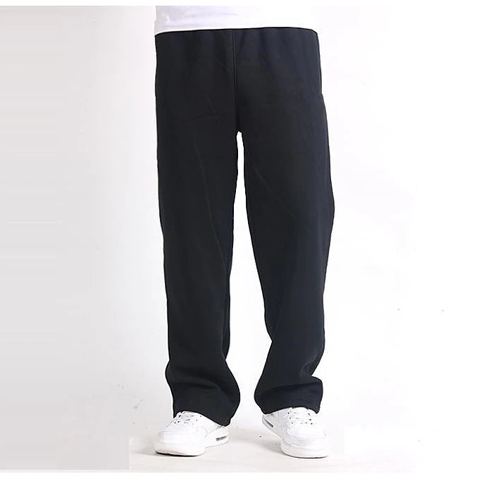 Comfy Men's Fleece Jogger Pants - Black and Wine Sports Casual Wear