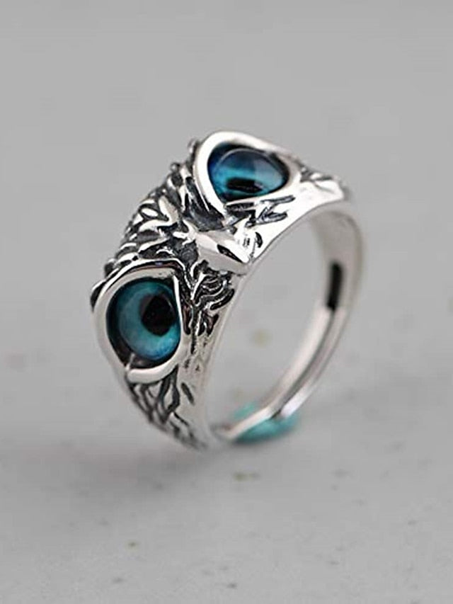 Chic & Modern Women's Blue Green Animal Adjustable Ring