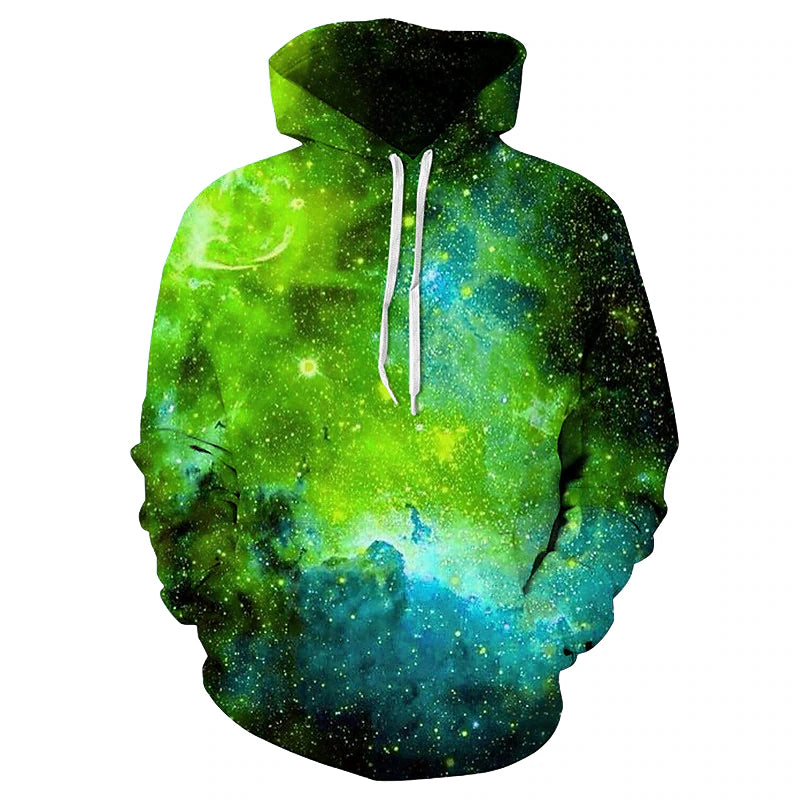 men's unisex hoodies sweatshirt pullovers casual 3d print graphic purple blue galaxy starry sky long sleeve