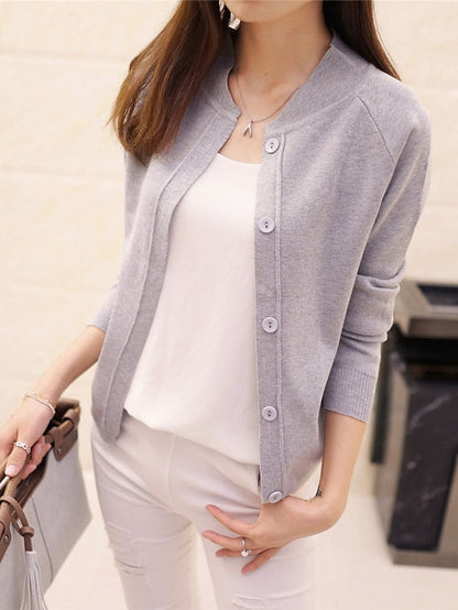 Versatile Women's Button Down Cardigan Sweater