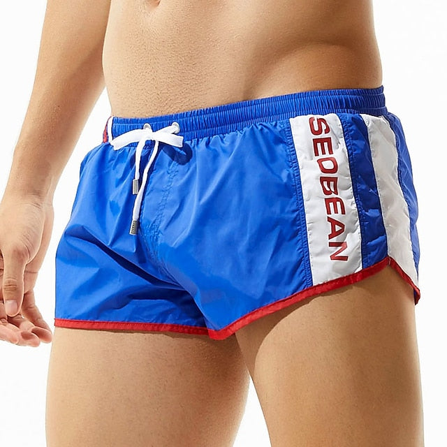 Summer Vibes Men's Quick Dry Swim Trunks with Mesh Lining and Pockets