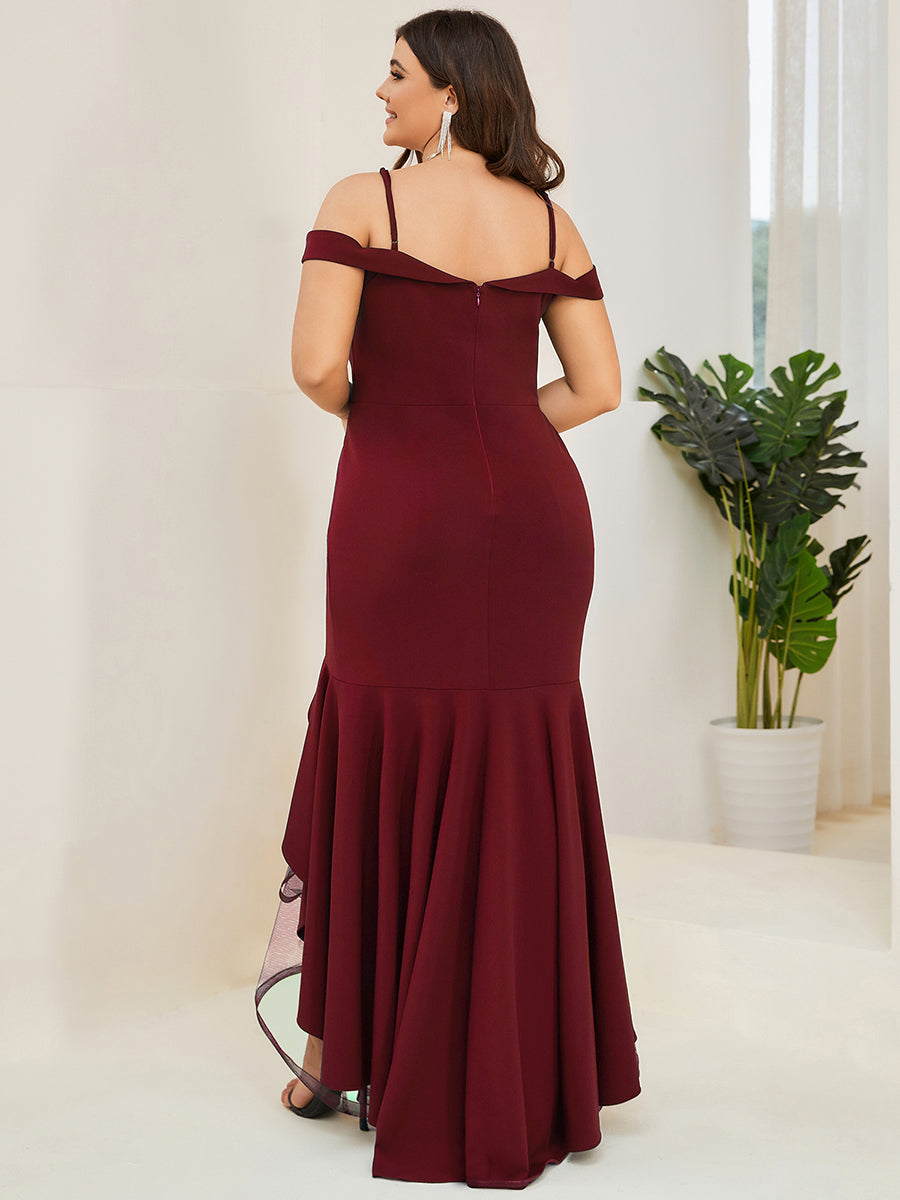 Plus Sultry Wholesale Evening Dresses with Deep V Neck and Fishtail