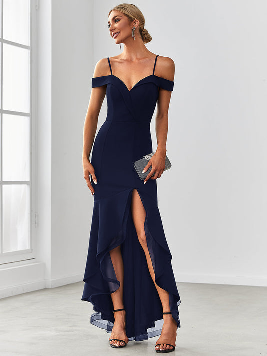 Sultry Wholesale Evening Dresses with Deep V Neck and Fishtail