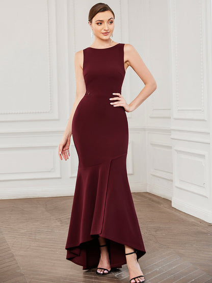 Adorable Round Neck Sleeveless Wholesale Evening Dresses with Fishtail