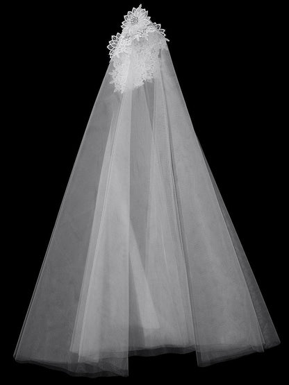 Plain Round Neck Wholesale Lace & Tulle Elopement Wedding Dress