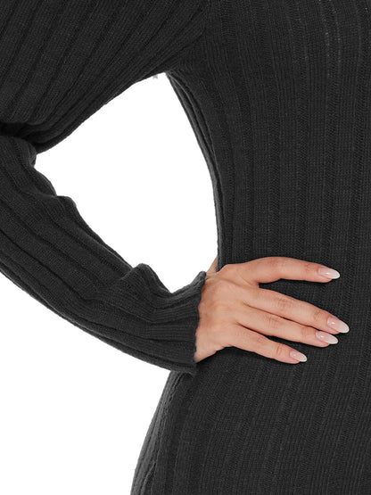 Midi Long Sleeve Bodycon Sweater Dress