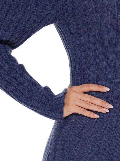 Midi Long Sleeve Bodycon Sweater Dress