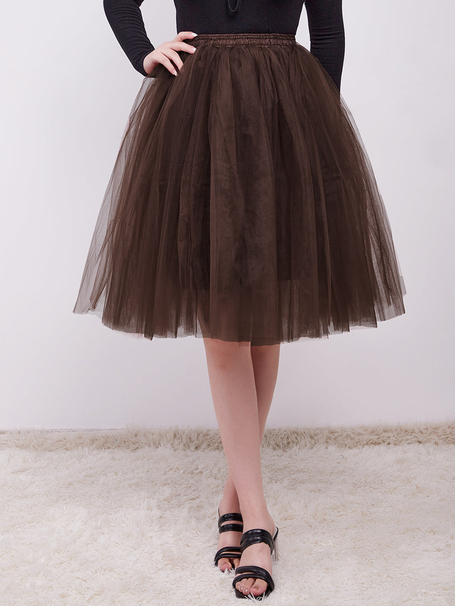 Layered Tulle Petticoat Skirt for Women