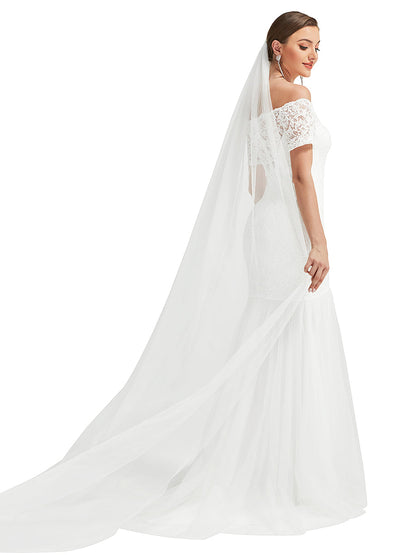 Mesh Wedding Dress with Zipper Closure