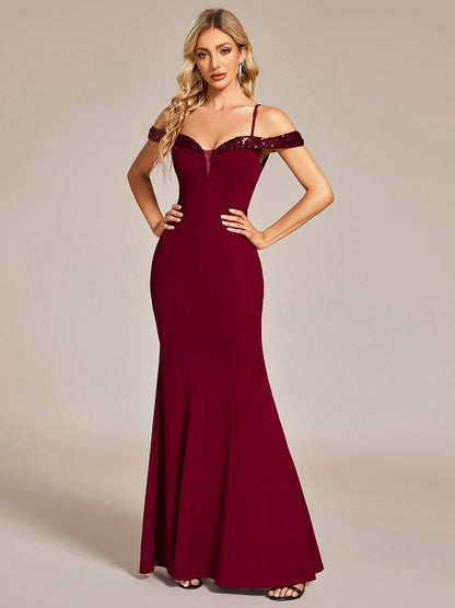 Glittering Off Shoulder Wholesale Evening Gowns