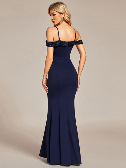 Glittering Off Shoulder Wholesale Evening Gowns