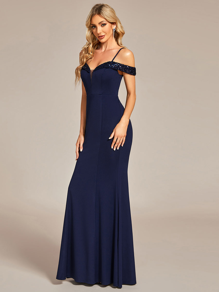 Glittering Off Shoulder Wholesale Evening Gowns