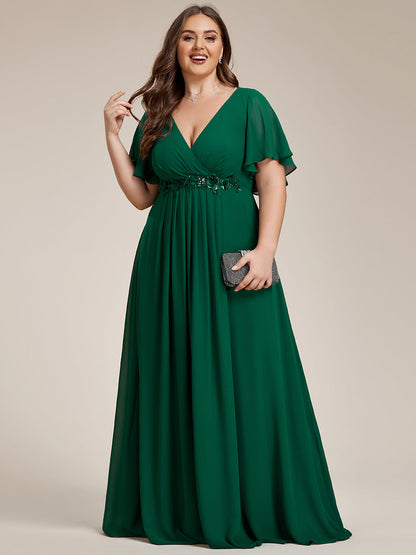 Elegant Lace V-Neck Pleated Bridesmaid Dresses in Wholesale