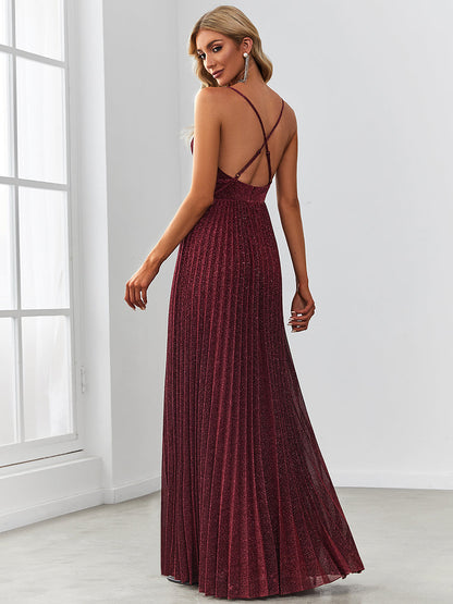 Sleeveless Wholesale Evening Dresses with V Neck and Spaghetti Straps