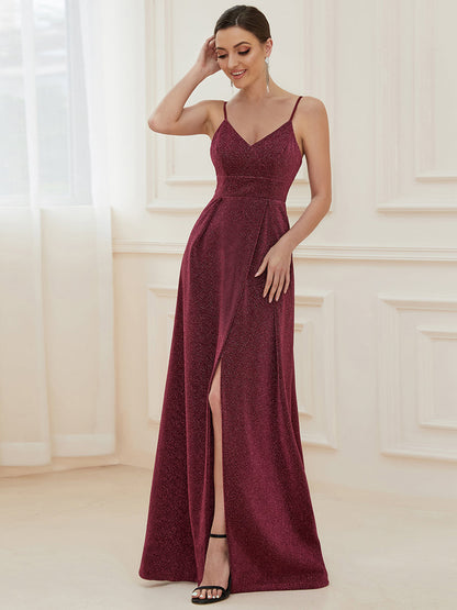 Wholesale Spaghetti Straps Evening Dresses With Pleated Decoration