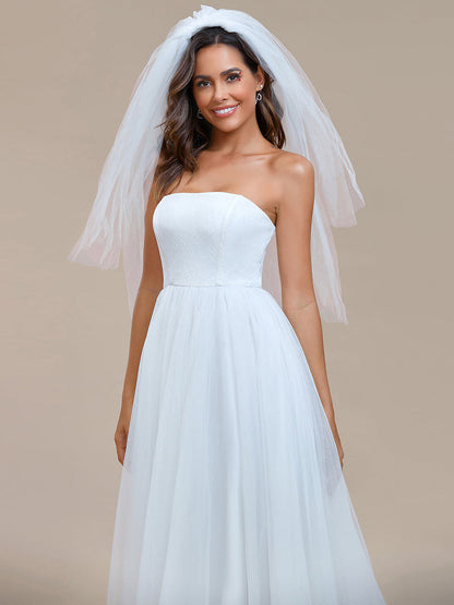 Simple Off Shoulder Mesh Wholesale Wedding Dresses