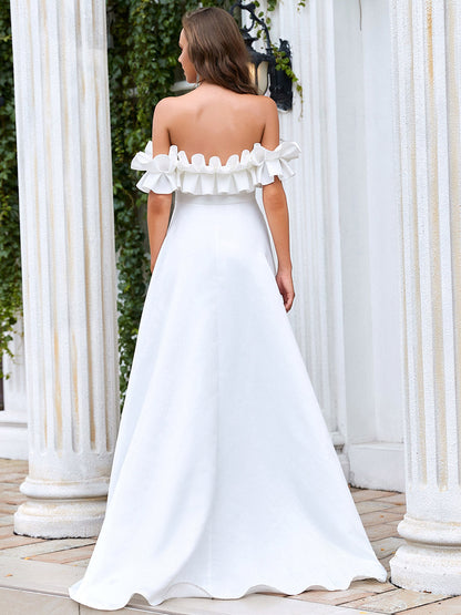 Adorable Stringy Selvedge Off Shoulders Wholesale Wedding Dresses