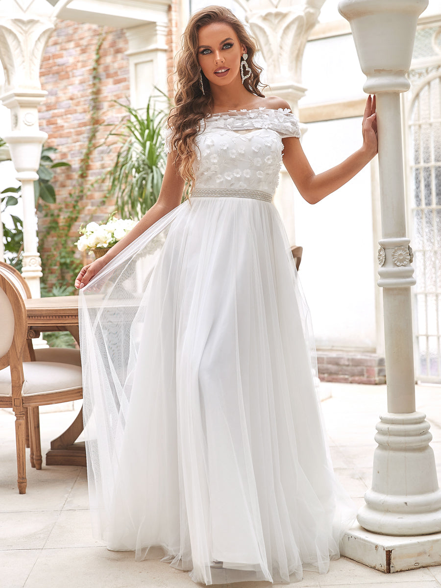 Strapless A-Line Off Shoulders Wholesale Wedding Dresses