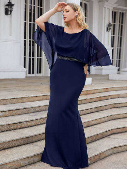 Elegant Wholesale Mother of Bridesmaids Dresses With Ruffles Sleeves