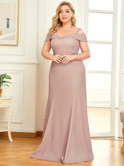 Elegant Deep V-Neck A-Line Mother of the Bride Gown