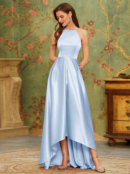 Stylish Halter Neck High Low Wholesale Prom Dress