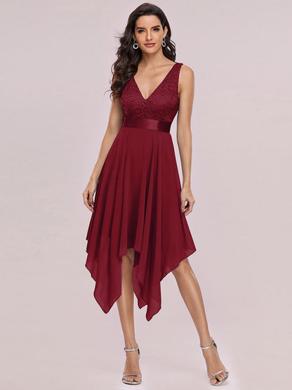 Charming Lace V-Neck A-Line Prom Dress for Women