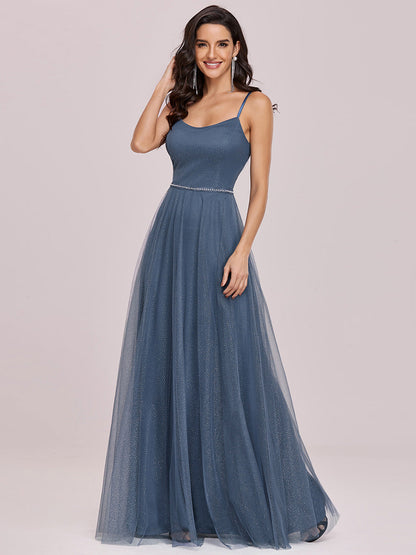 Simple Wholesale A-Line Evening Dress with Lace-up Back