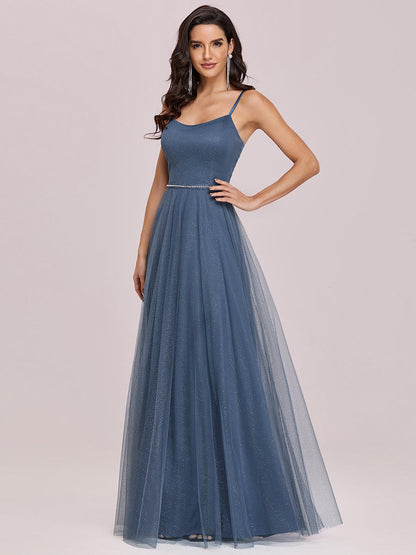 Simple Wholesale A-Line Evening Dress with Lace-up Back