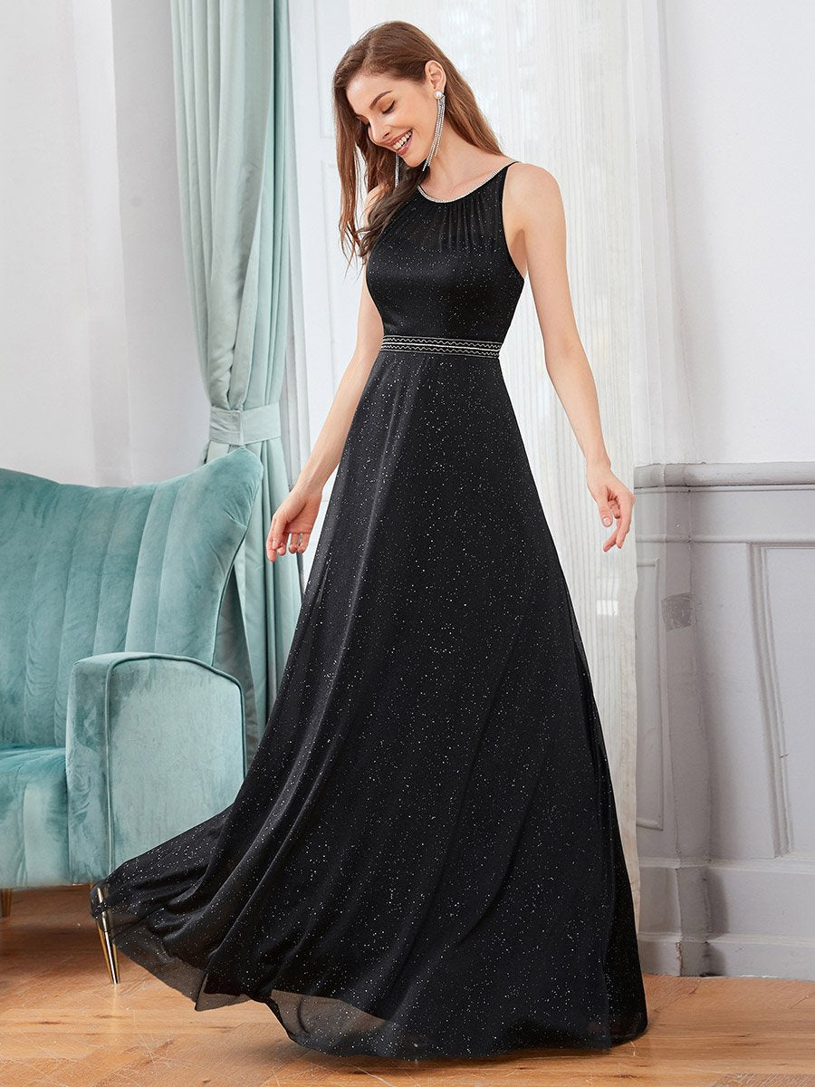 Sparkly Wholesale Maxi Evening Party Dress With Spaghetti Straps