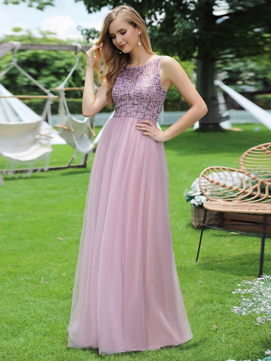 Adorable Tulle Backless Wholesale Evening Dress with Paillette