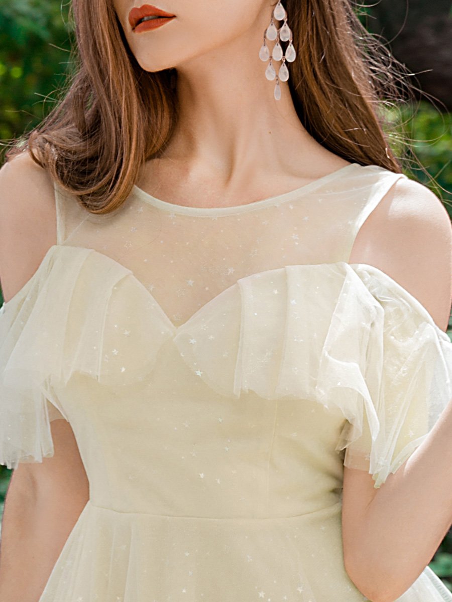 Gorgeous Round Neck Tulle Wholesale Short Prom Dresses