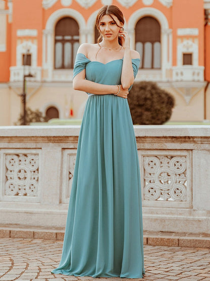 Pretty Wholesale Floor Length Bridesmaid Dress with Spaghetti Straps