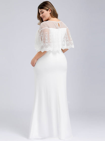 Sweetheart Illusion Ruffle Sleeves Floor-Length Wholesale Wedding Dresses