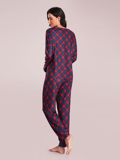 Women's Comfy Long Sleeve & Pant Wholesale Printed Sleep Loungewear