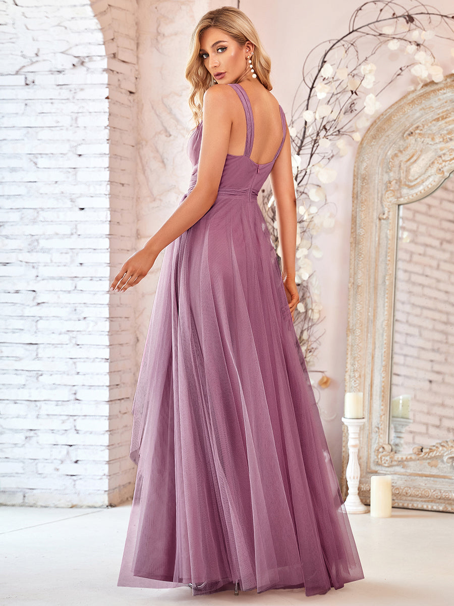 Floor Length Sleeveless Wholesale Tulle Bridesmaid Dresses