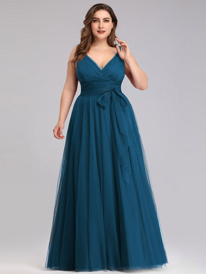 Floor Length Sleeveless Wholesale Maxi Bridesmaid Tulle Dresses