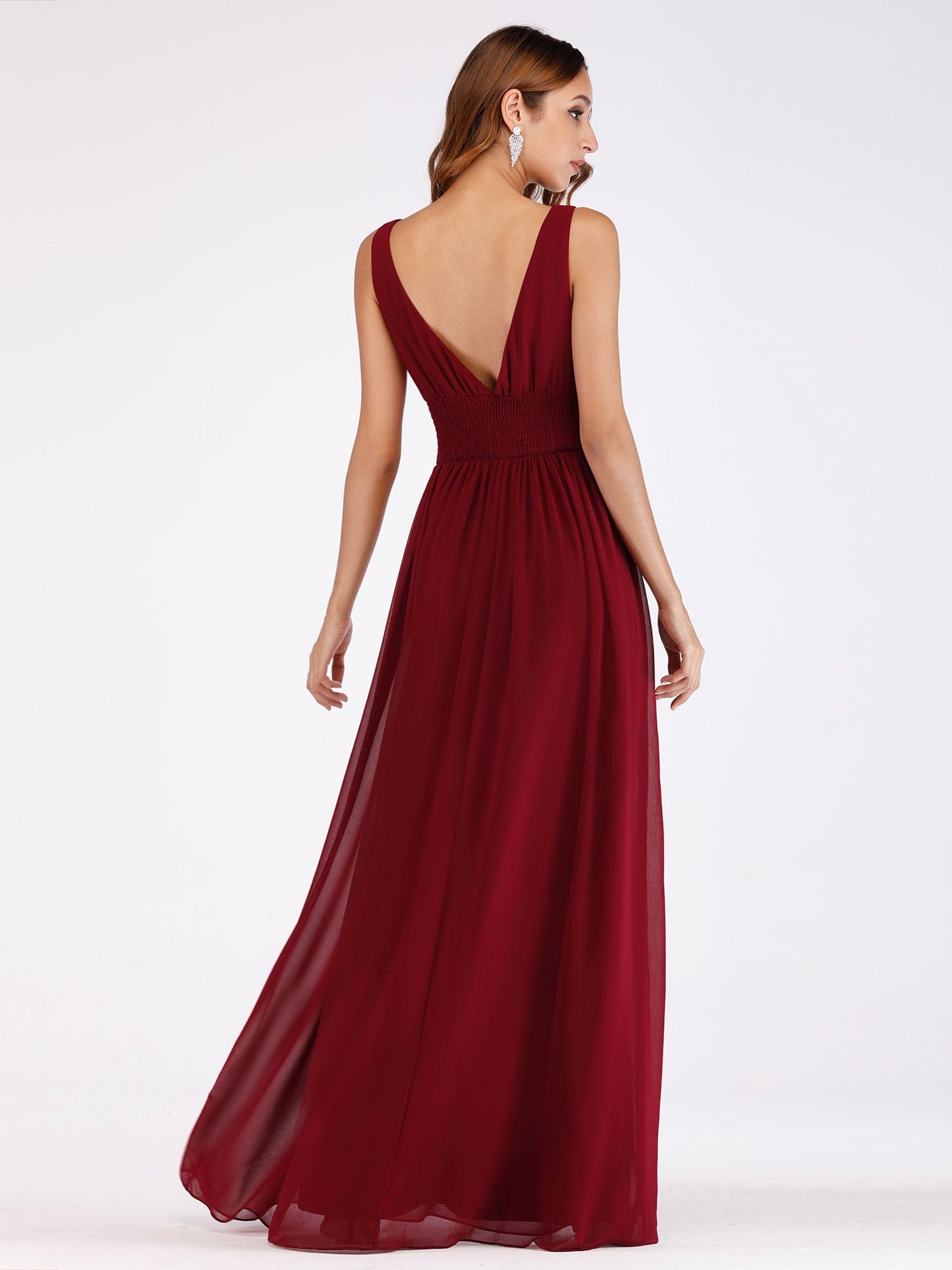 Sleeveless Maxi Dress with Elastic Waist and Lining