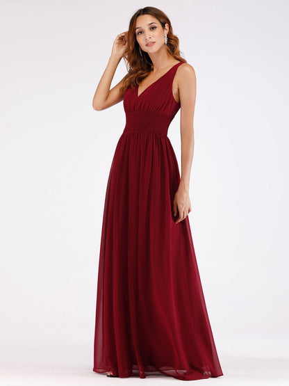 Sleeveless Maxi Dress with Elastic Waist and Lining