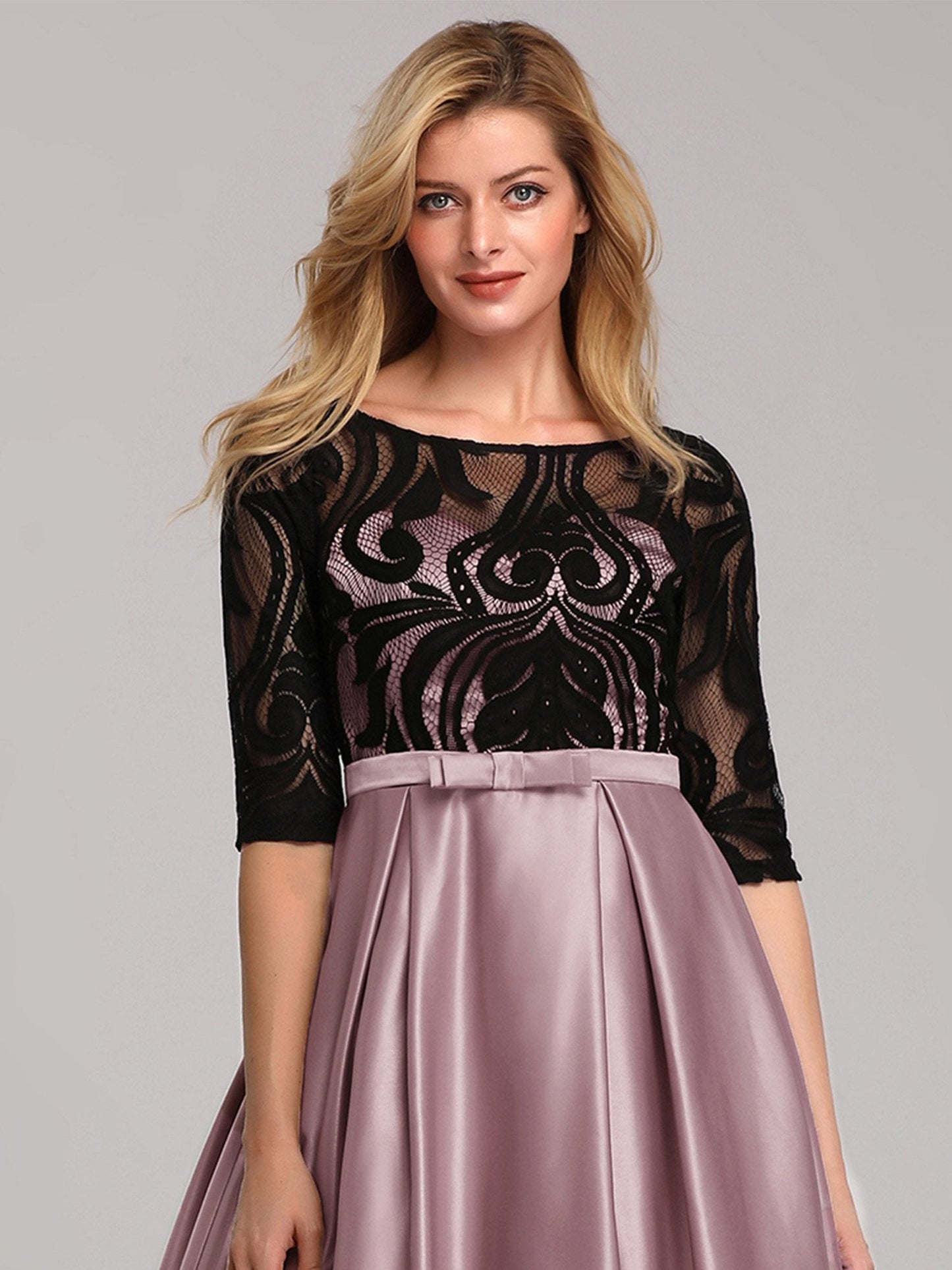 Women Lace Round Neck Formal Wholesale Evening Dress
