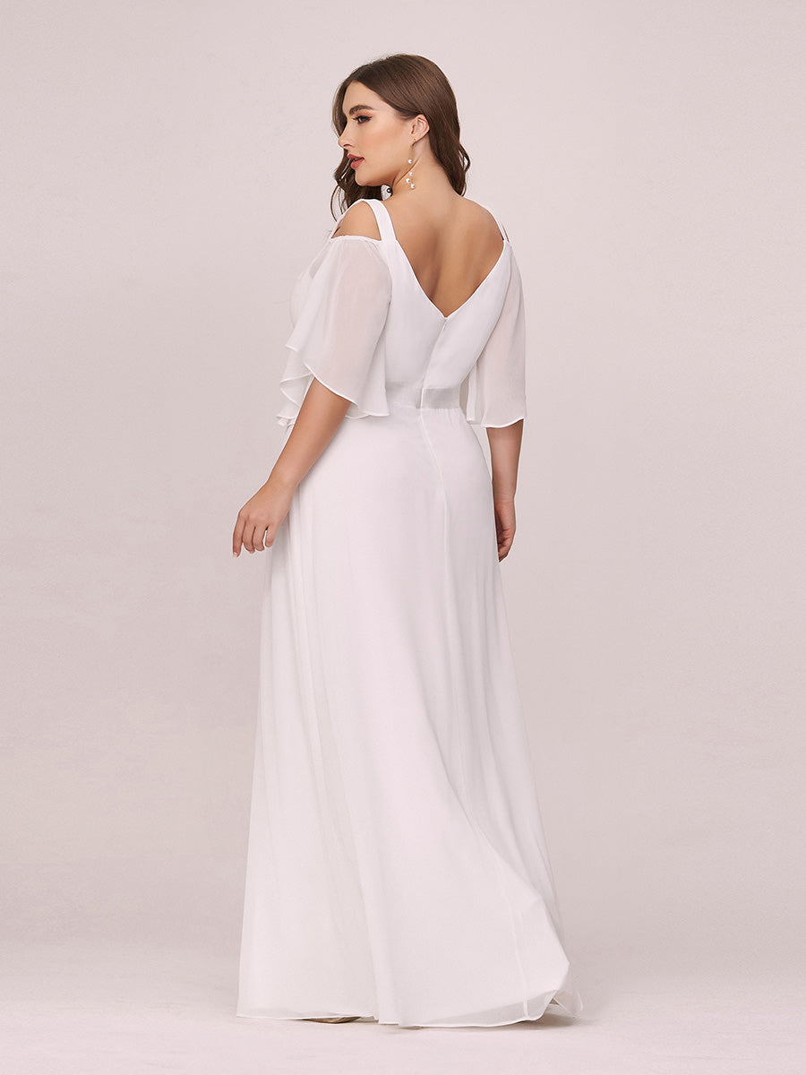 Women's Cold Shoulder Chiffon Plus Size Wholesale Bridesmaid Dresses