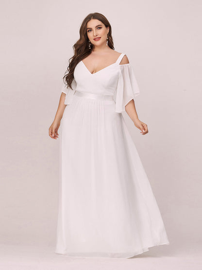 Women's Cold Shoulder Chiffon Plus Size Wholesale Bridesmaid Dresses