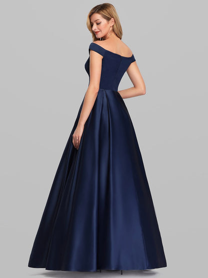 A-Line Off Shoulder Maxi Long Wholesale Prom Dresses