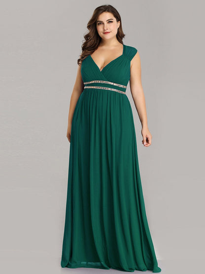 Elegant Plus Size Empire Waist Evening Gowns