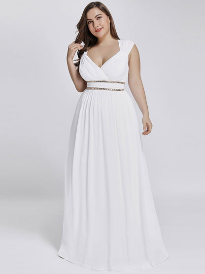 Elegant Plus Size Empire Waist Evening Gowns