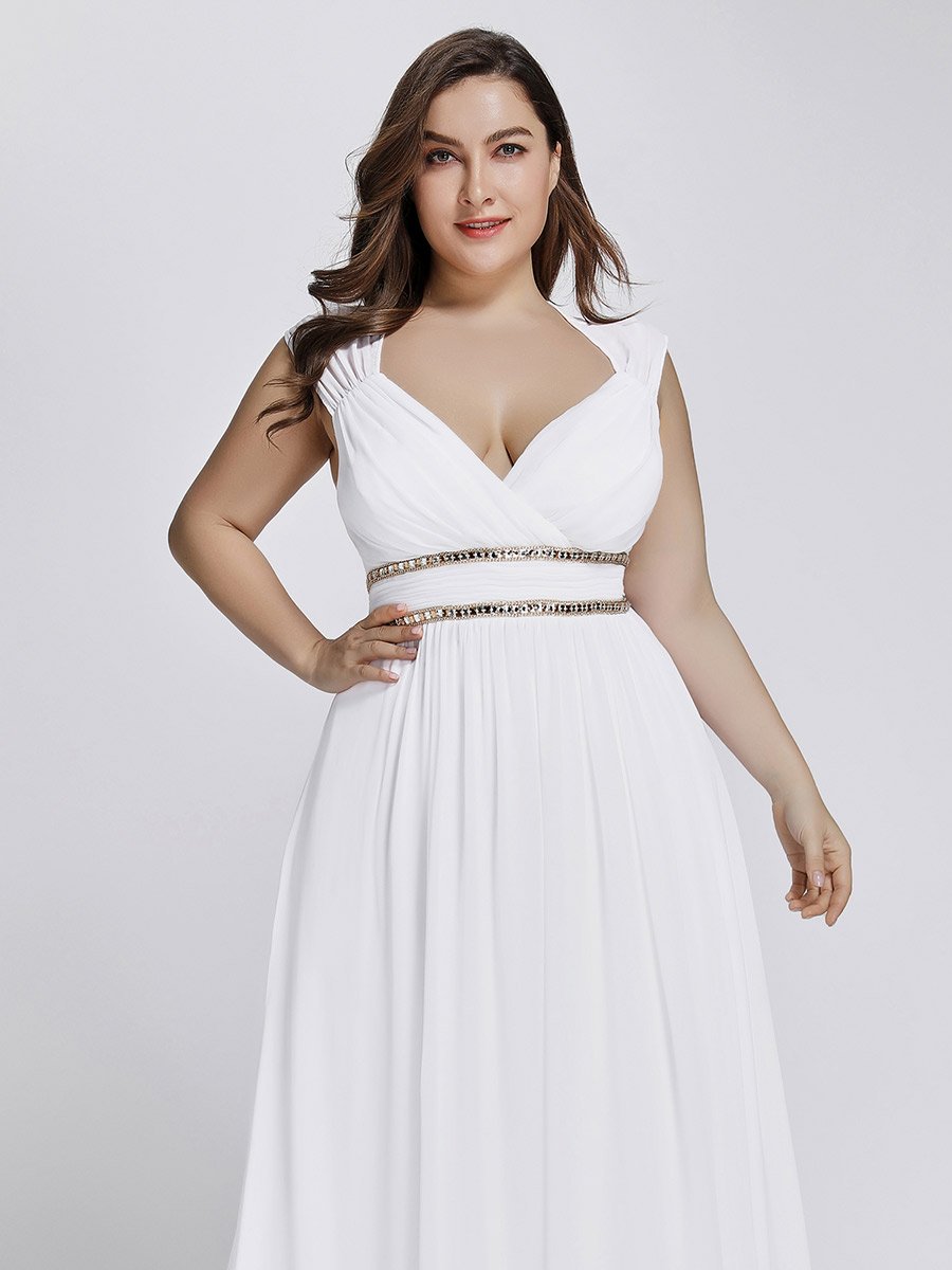 Elegant Plus Size Empire Waist Evening Gowns